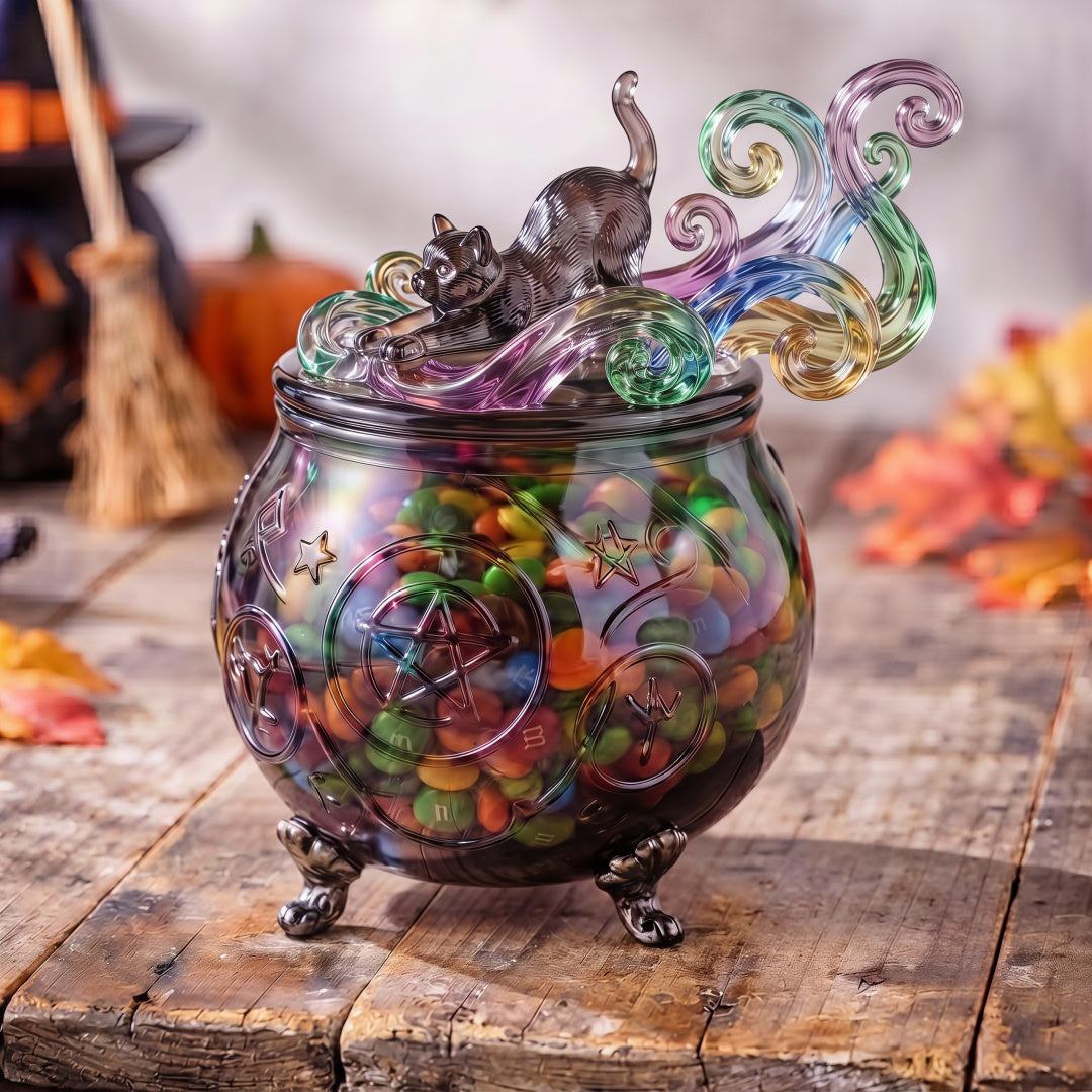 Witch Ghost Pumpkin Candy Jar – For Halloween Lovers & Kids
