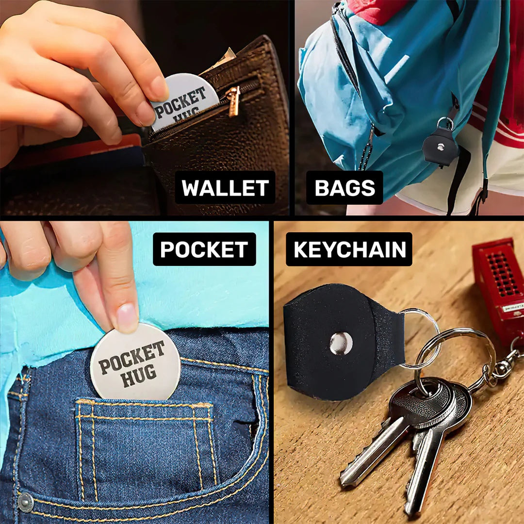 Personalized Hairstylist Appreciation Pocket Hug & Leather Pouch Set ——Sentimental Keepsake for Your Magical Hair Artist