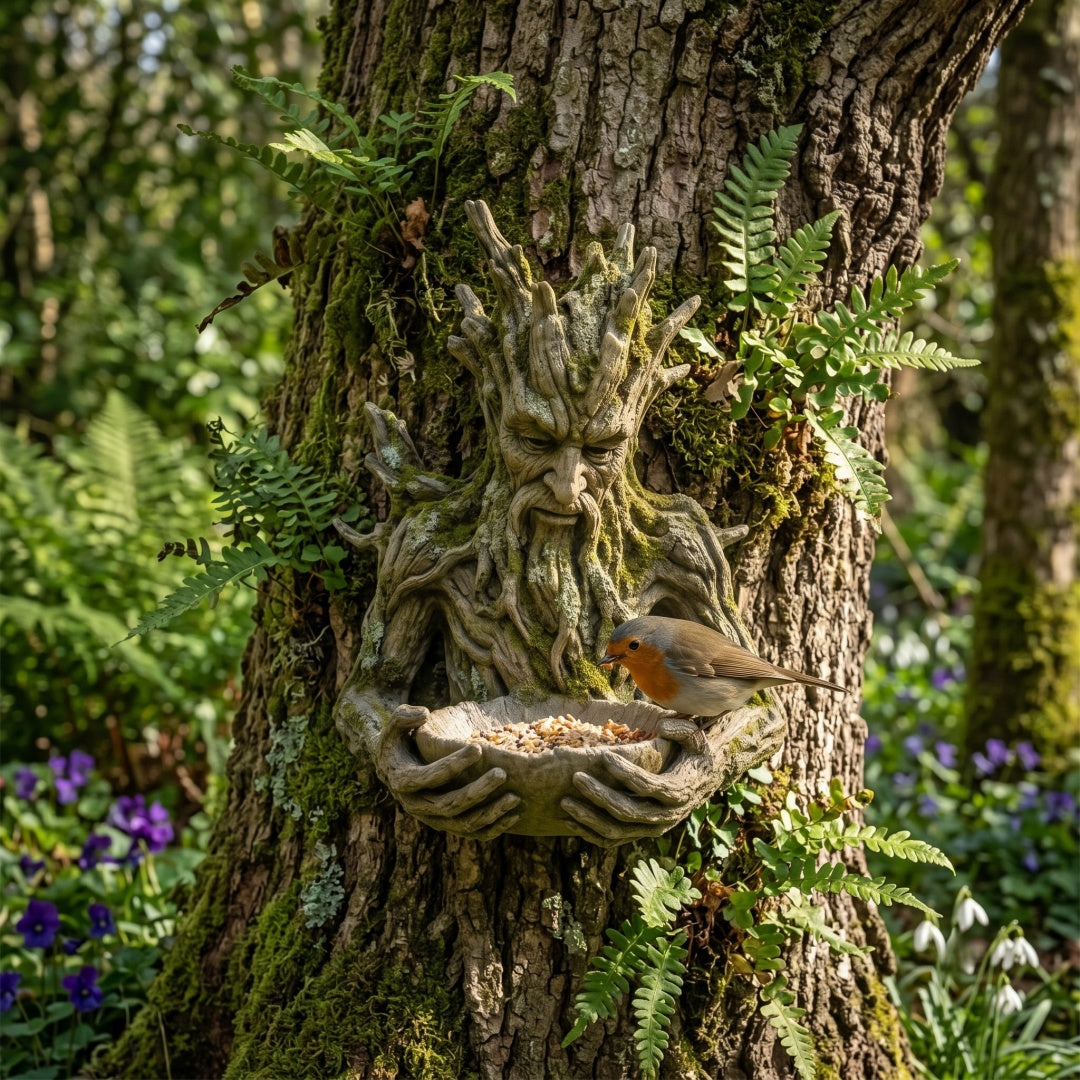 Green Man Tree Bird Feeder Station – For Gardeners & Nature Lovers