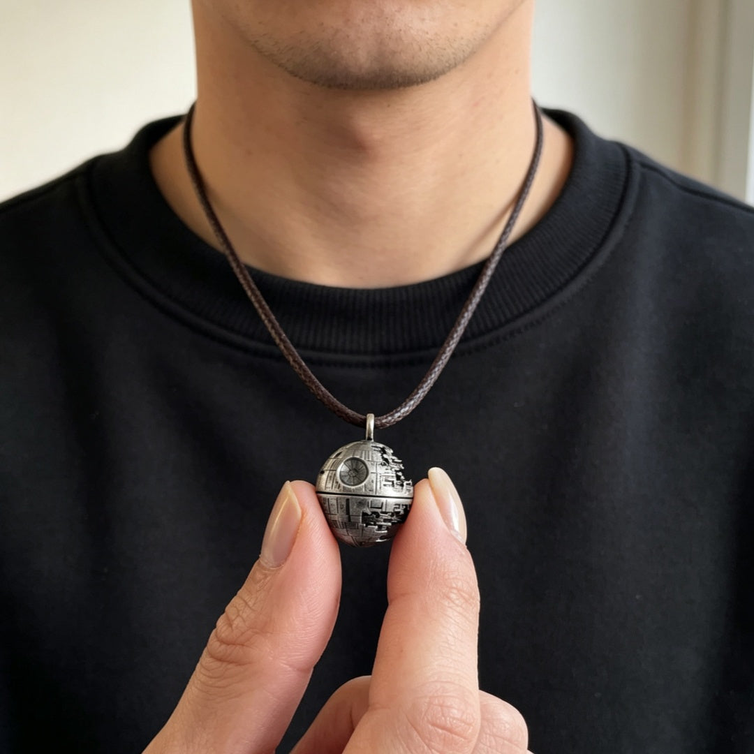 Death Star Metal Necklace – For SW Lovers & Cosplay