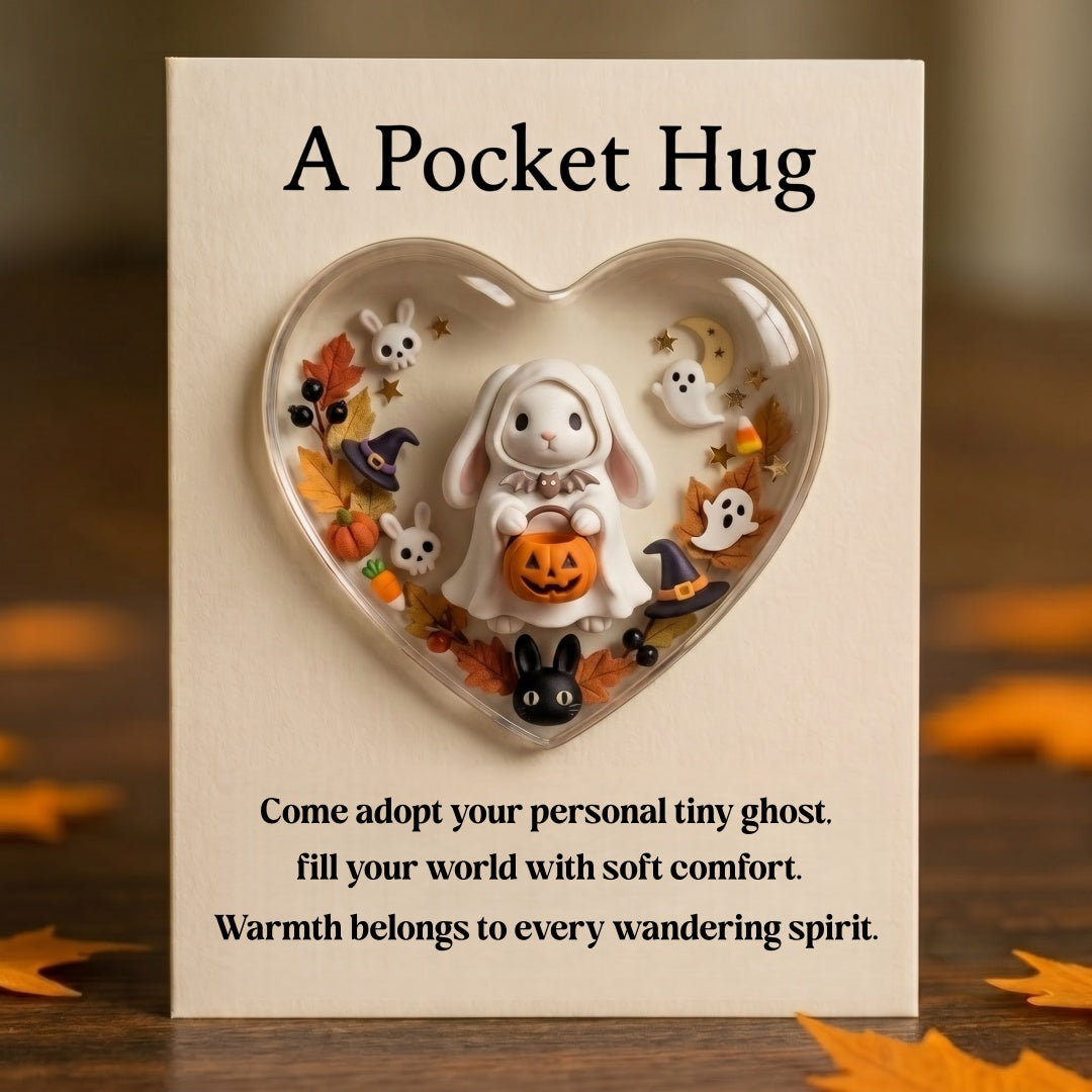 Ghost Cat Halloween Pocket Hug – For Cat Lovers, Mom & Grandma