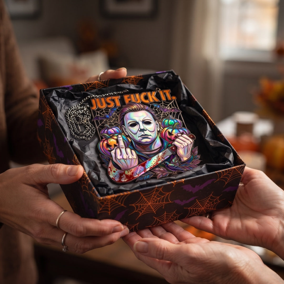 Michael Myers "Just F* It" Suncatcher – Ultimate Halloween Horror Window Decor