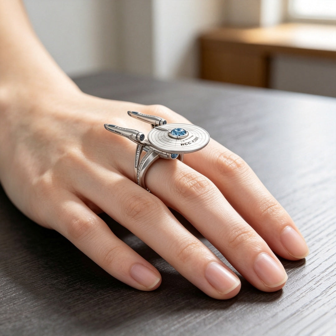 NCC-1701 Alloy Ring - Unique Trekkie Fan