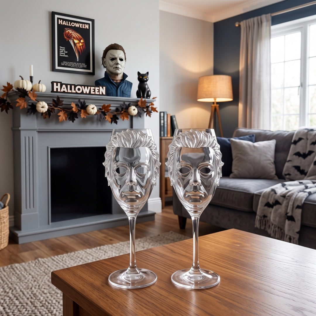 🔪 Michael Myers Halloween Stemmed Glass Set——For Horror Movie Fan Goblet