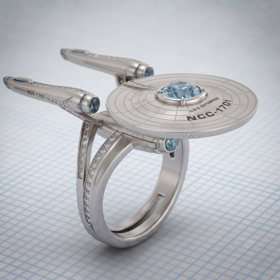 NCC-1701 Alloy Ring - Unique Trekkie Fan
