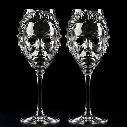 🔪 Michael Myers Halloween Stemmed Glass Set——For Horror Movie Fan Goblet