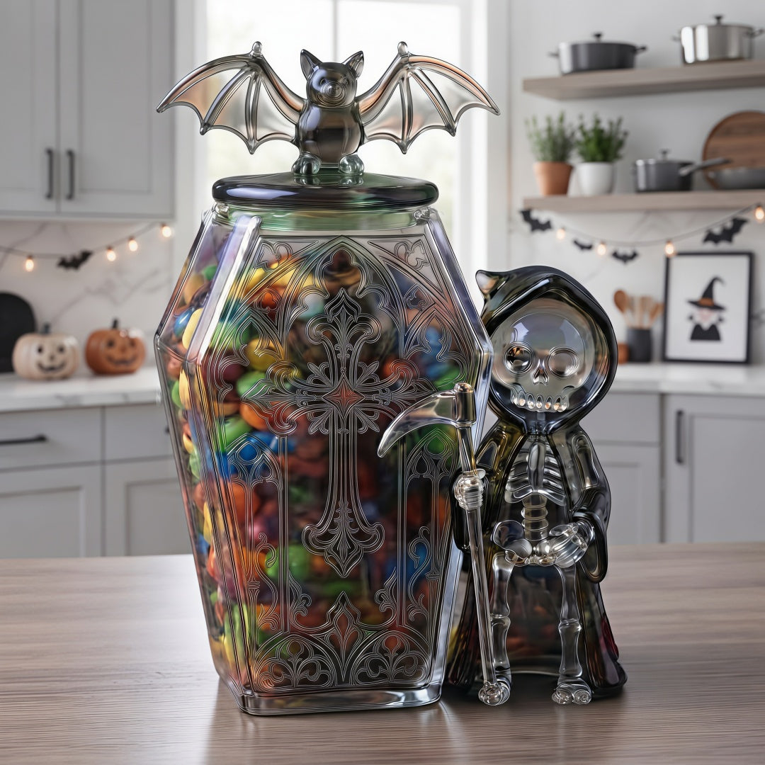Witch Ghost Pumpkin Candy Jar – For Halloween Lovers & Kids