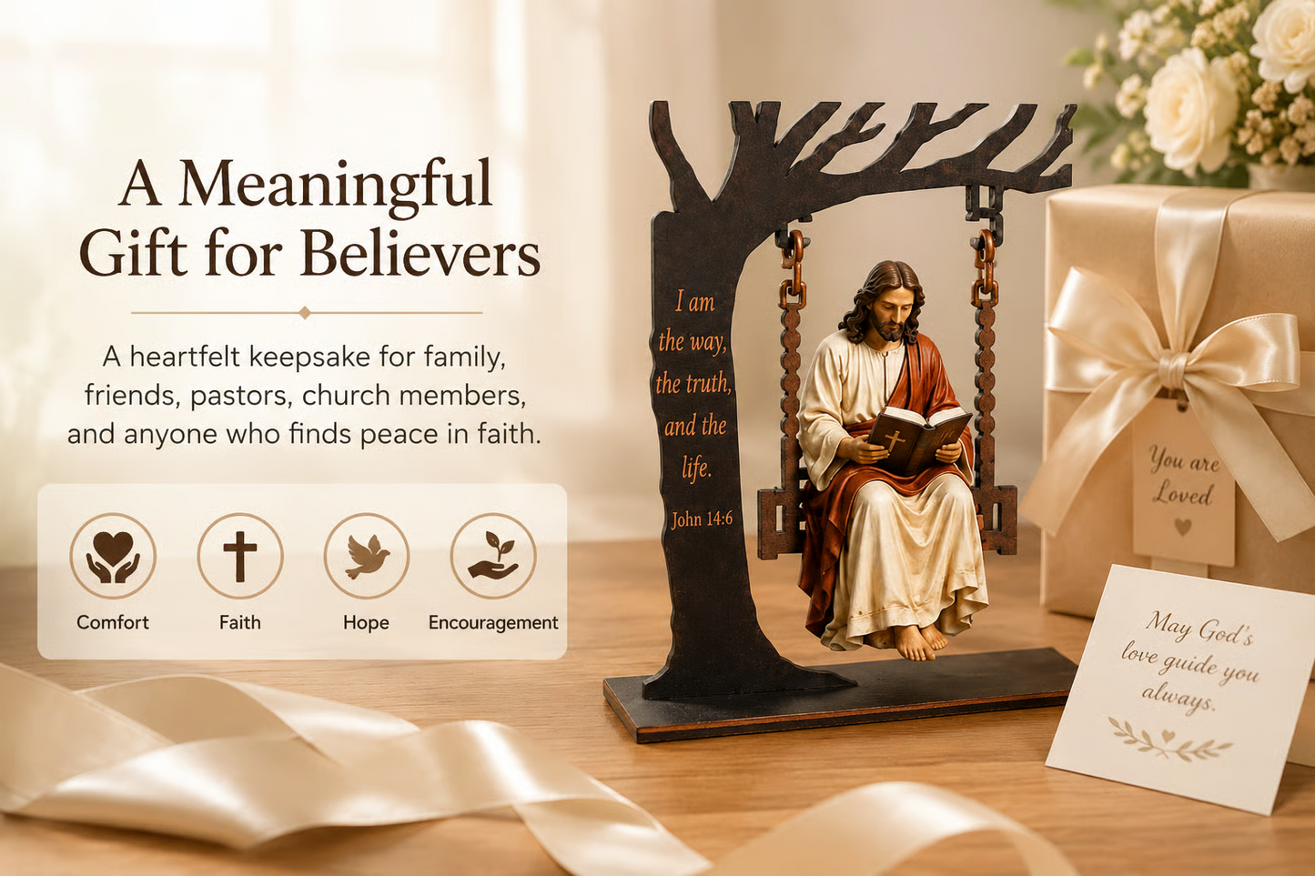 ✝️📚Christian Jesus Swing Ornament