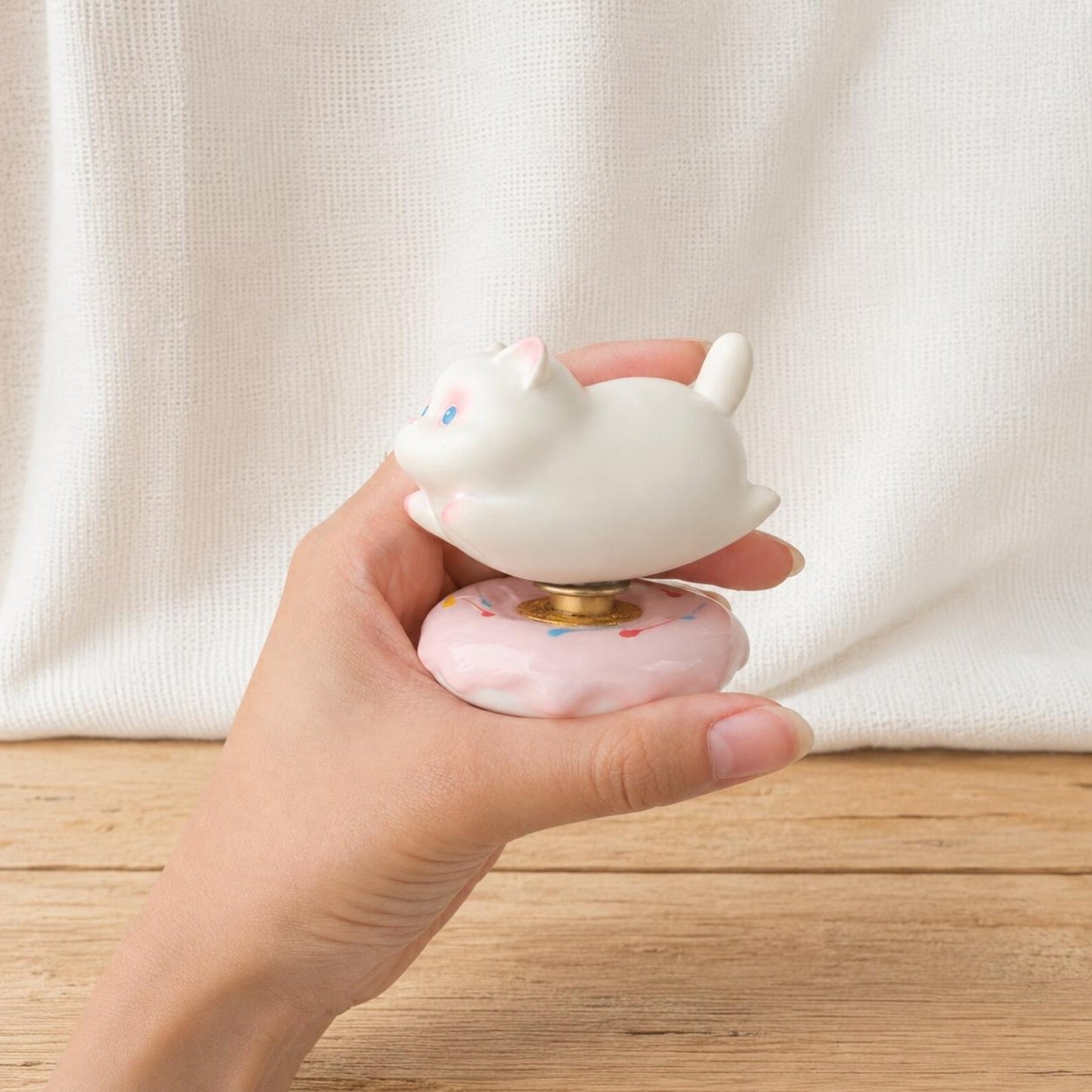 Cute Cat Spinning Desk Decor — Ceramic Fidget Toy