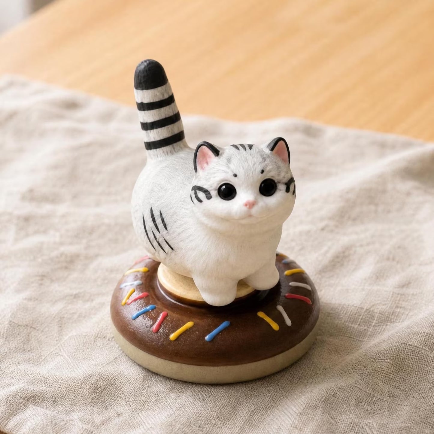 Cute Cat Spinning Desk Decor — Ceramic Fidget Toy