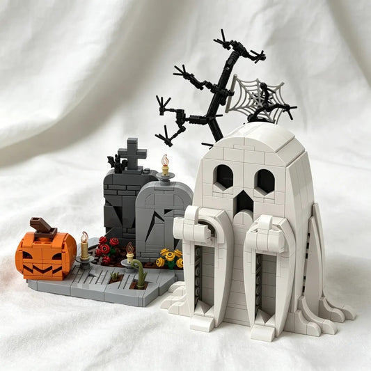 Middle Finger Ghost Halloween Block Set