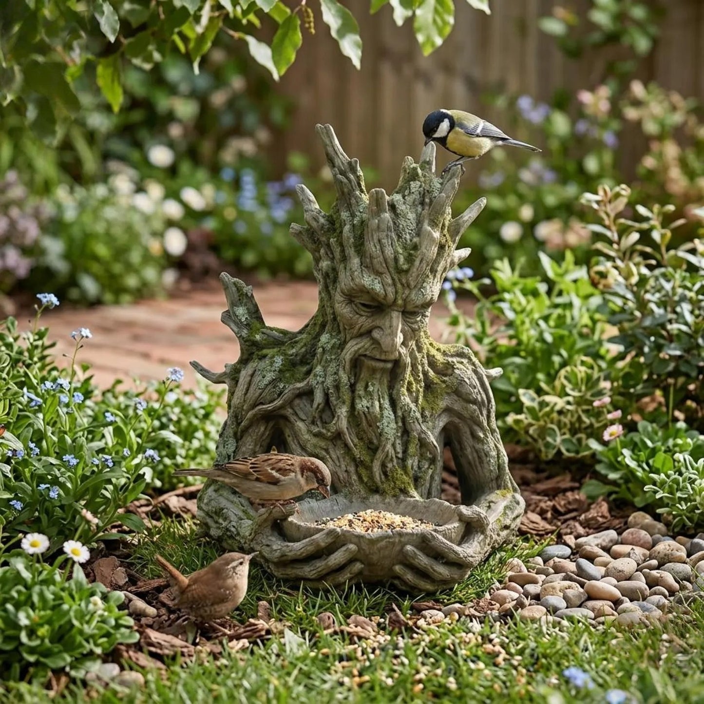 Green Man Tree Bird Feeder Station – For Gardeners & Nature Lovers