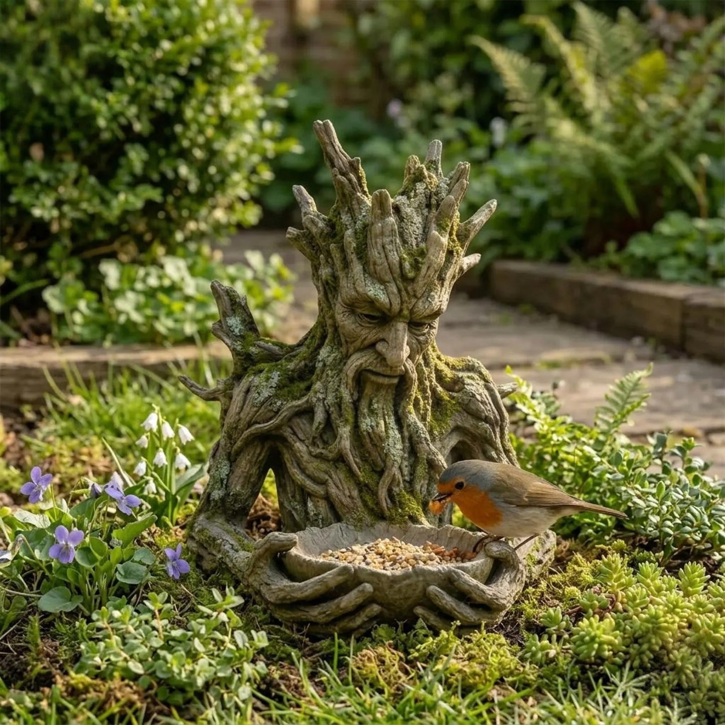 Green Man Tree Bird Feeder Station – For Gardeners & Nature Lovers