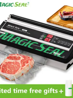 MAGIC SEAL MS400 Food Vacuum Sealer Machine Best Vacuum Sealer Packaging Machine Plastic Bag Sealer Common To All Bags