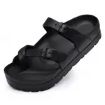 Smile PoP Womens Platform Sandals Summer Beach Waterproof Sandals Fashion Arch Support Cushion Slides Soft Light EVA Flat Shoes