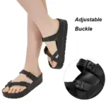 Smile PoP Womens Platform Sandals Summer Beach Waterproof Sandals Fashion Arch Support Cushion Slides Soft Light EVA Flat Shoes