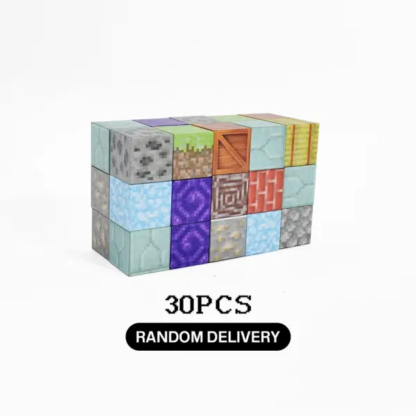 DIY 3D Magnetic Building Blocks Mine World Cube Magnet World Set For Boy Girl Kid Construction Stem Montessori Sensory Toys