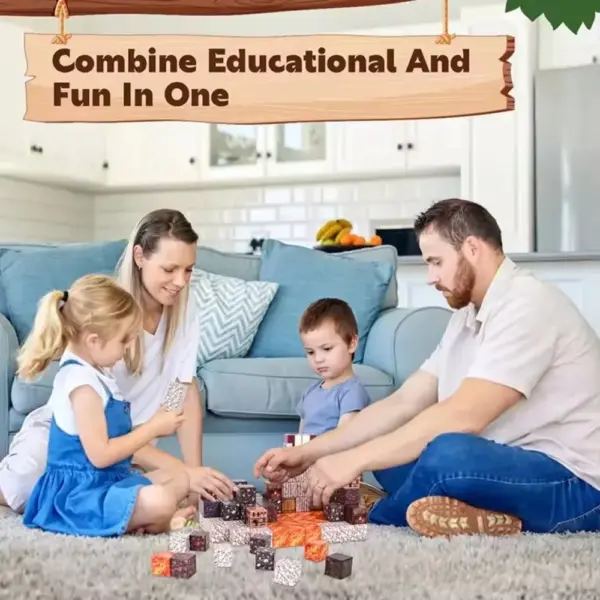 DIY 3D Magnetic Building Blocks Mine World Cube Magnet World Set For Boy Girl Kid Construction Stem Montessori Sensory Toys