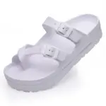 Smile PoP Womens Platform Sandals Summer Beach Waterproof Sandals Fashion Arch Support Cushion Slides Soft Light EVA Flat Shoes